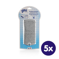 Organic cotton strap covers XKKO Organic - Silver 5x1pack. (Wholesale pack)
