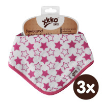 Bamboo bandana XKKO BMB - Little Stars Magenta 3x1ps Wholesale packing