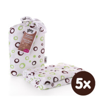 Bamboo swaddle XKKO BMB 120x120 - Lime Bubbles 5x1ps (Wholesale packaging)