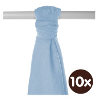 Bamboo muslin towel XKKO BMB 90x100 - Baby Blue 10x1pcs (Wholesale packaging)