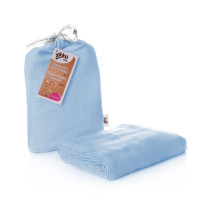 Bamboo swaddle XKKO BMB 120x120 - Baby Blue