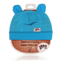 Bamboo Baby Hat XKKO BMB - Cyan 3x1ps (Wholesale packaging)