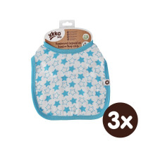 Bamboo Burp Cloth XKKO BMB - Little Stars Cyan 3x1ps (Wholesale packaging)