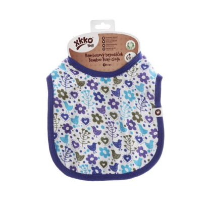 Bamboo Burp Cloth XKKO BMB - Flowers&Birds Boys (with PUL)