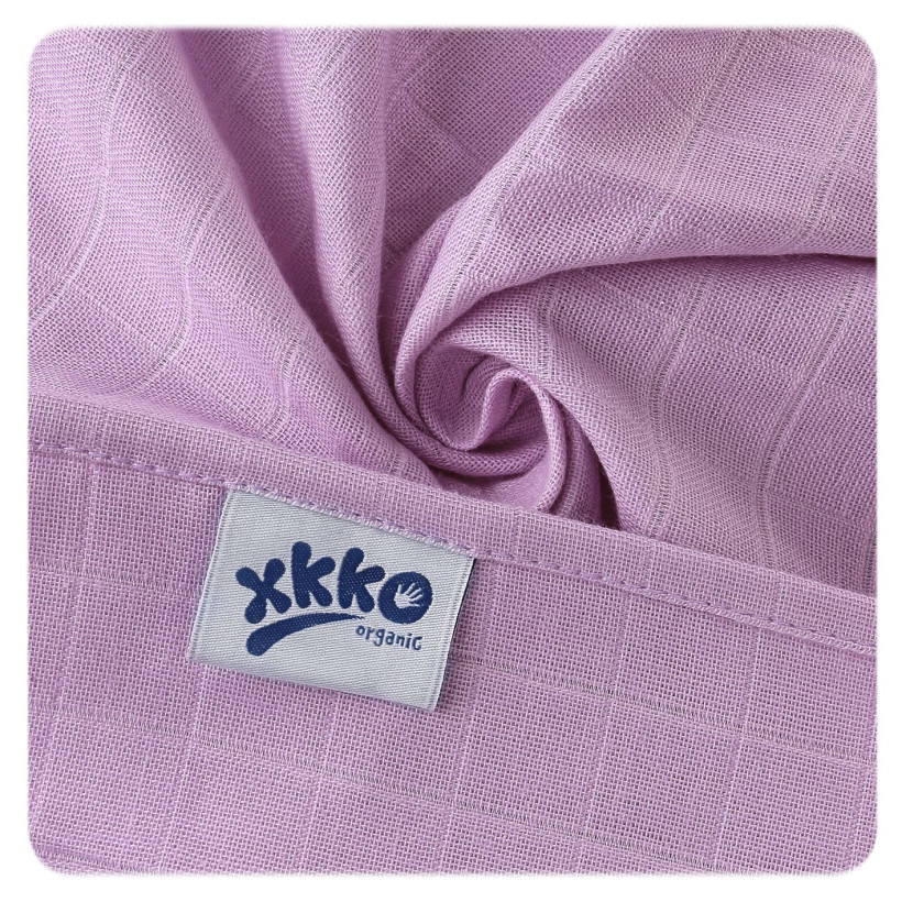 Organic Cotton Muslins XKKO Organic 70x70 Old Times - Pastels for Girls