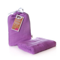 Bamboo swaddle XKKO BMB 120x120 - Lilac 5x1ps (Wholesale packaging)