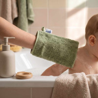 Organic cotton Terry Bath Glove XKKO Organic - Granite Green