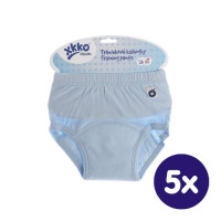 Organic Cotton Training pants XKKO Organic - Baby Blue 5x1ps (Wholesape pack.)