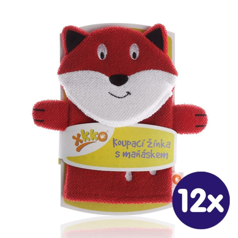 XKKO Cotton Bath Glove - Fox 12x1ps (Wholesale pack.)