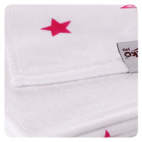 Bamboo blanket XKKO BMB 130x70 - Magenta Stars