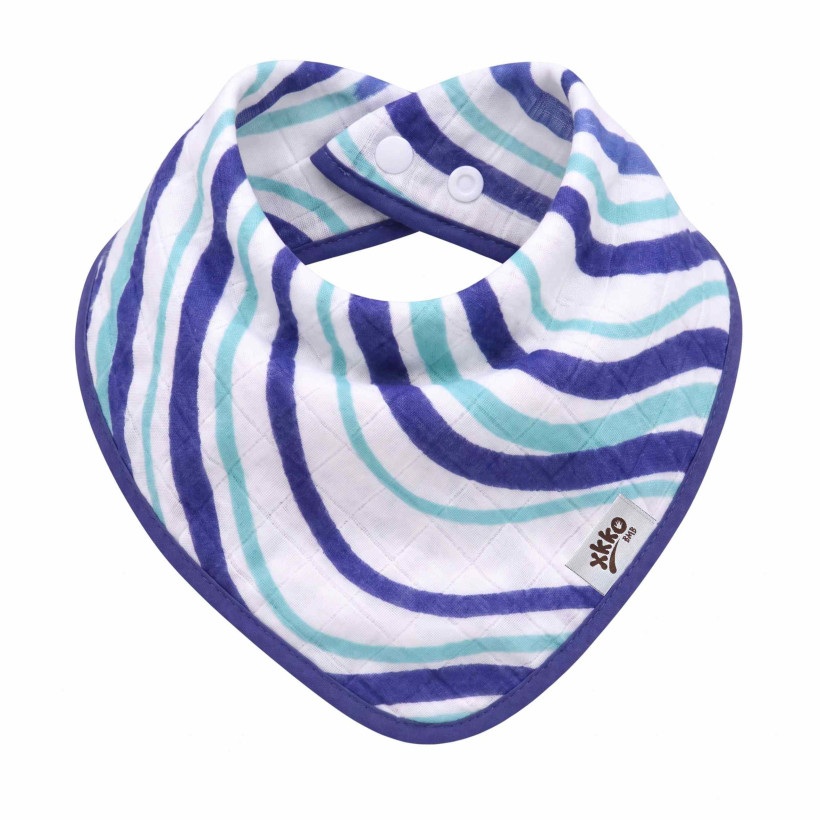 Bamboo bandana XKKO BMB - Ocean Blue Waves