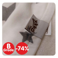 Bamboo blanket XKKO BMB 130x70 - Natural Brown Stars 2nd Quality