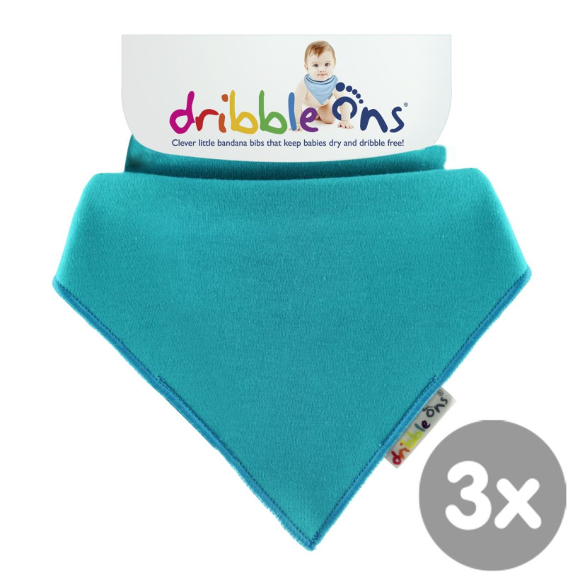 Dribble Ons Turquoise 3x1ps (Wholesale pack.)