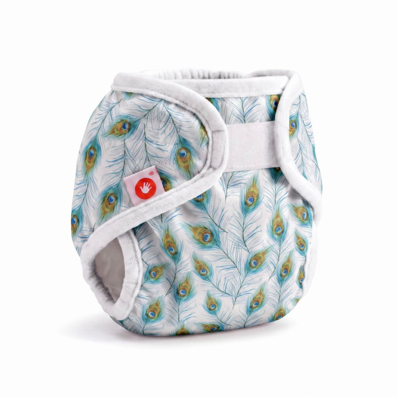 XKKO Diaper Cover Newborn - Peacock Feathers