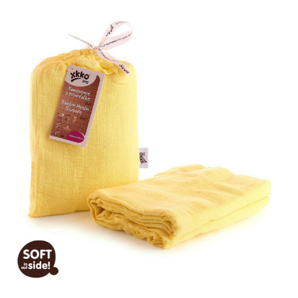 Bamboo swaddle XKKO BMB 120x120 - Lemon