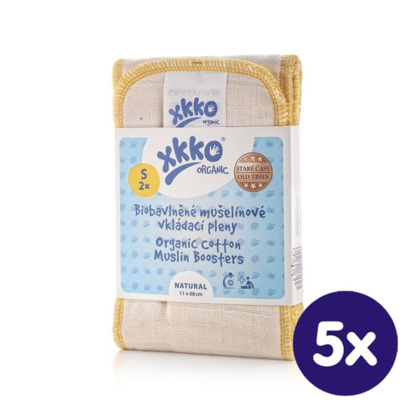 XKKO Organic Old Times Booster - Natural Size S 5x2ps (Wholesale pack.)