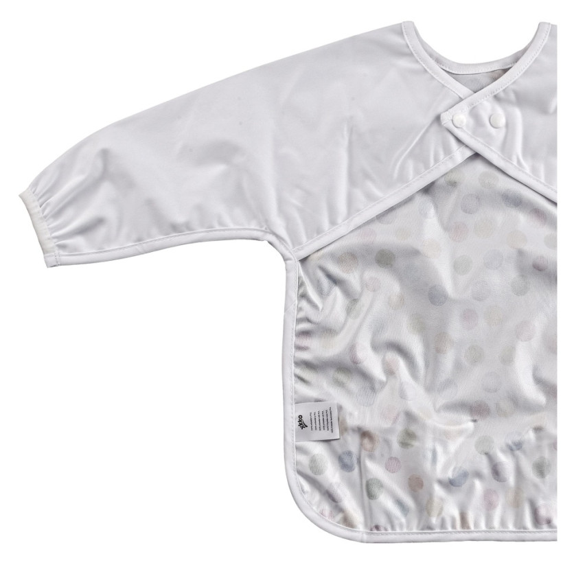 XKKO long-sleeve bib - Watercolour Polka Dots