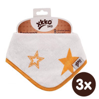 Bamboo bandana XKKO BMB - Orange Stars 3x1ps Wholesale packing