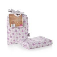 Bamboo swaddle XKKO BMB 120x120 - Little Stars Lilac 5x1ps (Wholesale packaging)