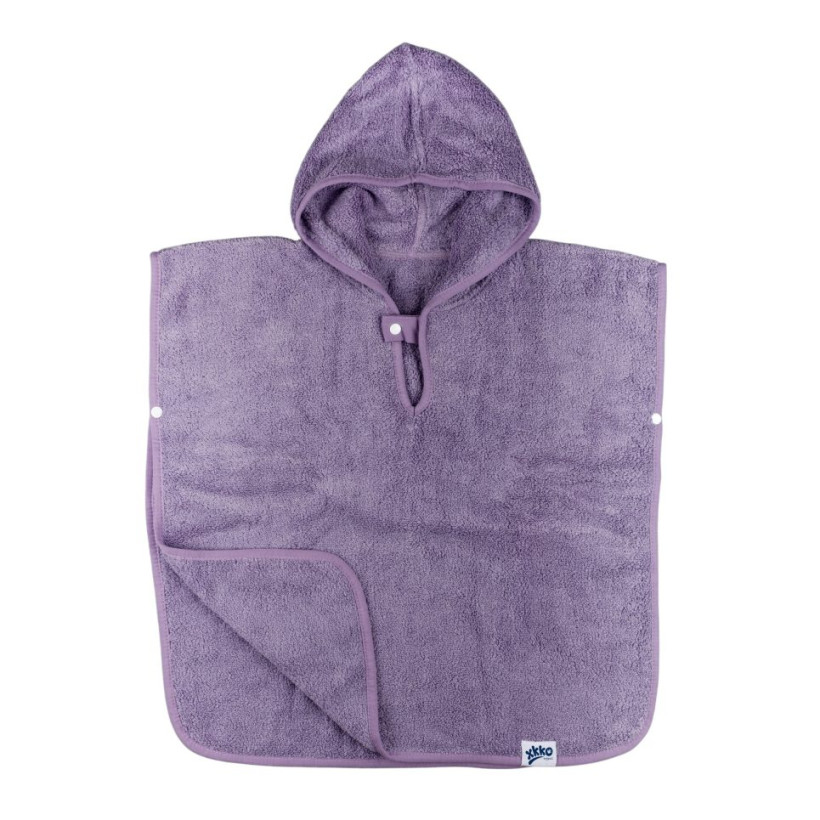 Organic cotton terry Poncho XKKO Organic - Lavender Aura