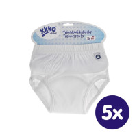 Organic Cotton Training pants XKKO Organic - White 5x1ps (Wholesape pack.)