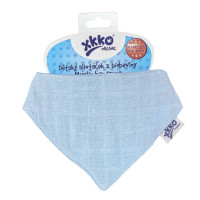 Organic Cotton Muslin Bandana XKKO Organic - Sky Blue 3x1ps (Wholesale pack.)