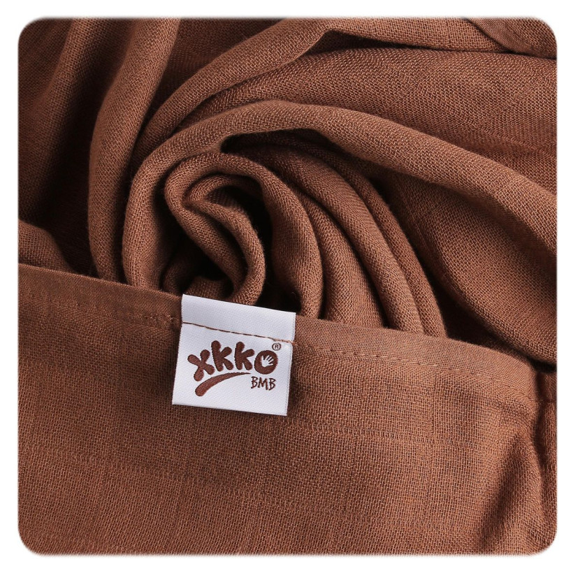 Bamboo muslin towel XKKO BMB 90x100 - Milk Choco 10x1pcs (Wholesale packaging)
