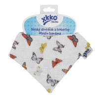 Organic Cotton Muslin Bandana XKKO Organic - Butterflies