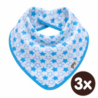 Bamboo bandana XKKO BMB - Little Stars Cyan 3x1ps Wholesale packing