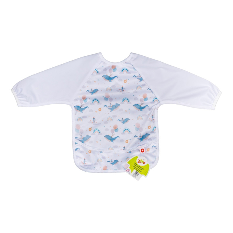 XKKO long-sleeve bib - Sky Whale