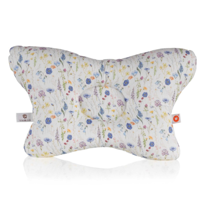 XKKO BMB Bamboo Muslin Pillow - Blue Wildflowers