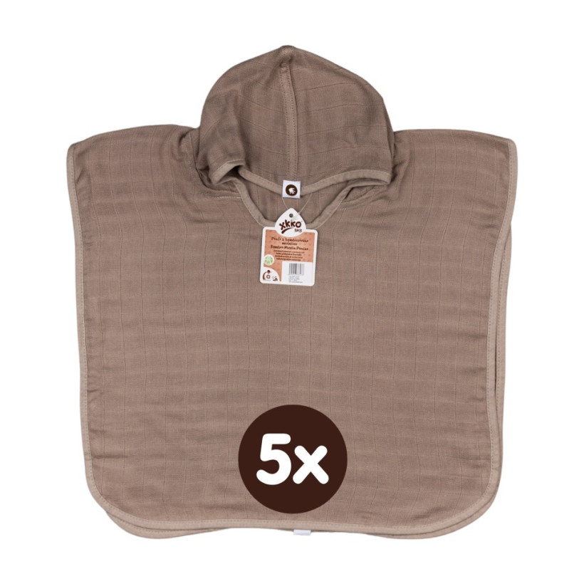 Bamboo Muslin Poncho XKKO BMB Colours - Atmosphere Size 2 5x1ps (Wholesale pack.)