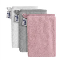 Organic cotton Terry Bath Glove XKKO Organic - Baby Pink MIX