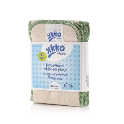 XKKO Organic Twill Booster - Natural Size L (6ps)