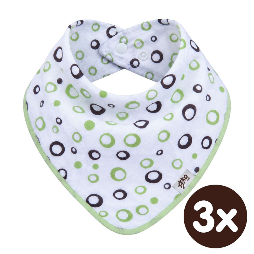 Bamboo bandana XKKO BMB - Lime Bubbles 3x1ps Wholesale packing