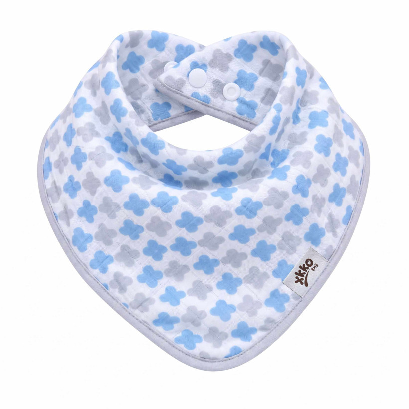 Bamboo bandana XKKO BMB - Baby Blue Cross