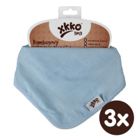 Bamboo bandana XKKO BMB - Baby Blue 3x1ps Wholesale packing