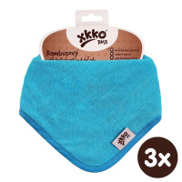 Bamboo bandana XKKO BMB - Cyan 3x1ps Wholesale packing