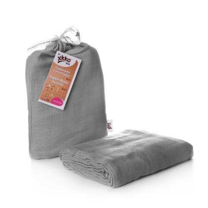 Bamboo swaddle XKKO BMB 120x120 - Silver