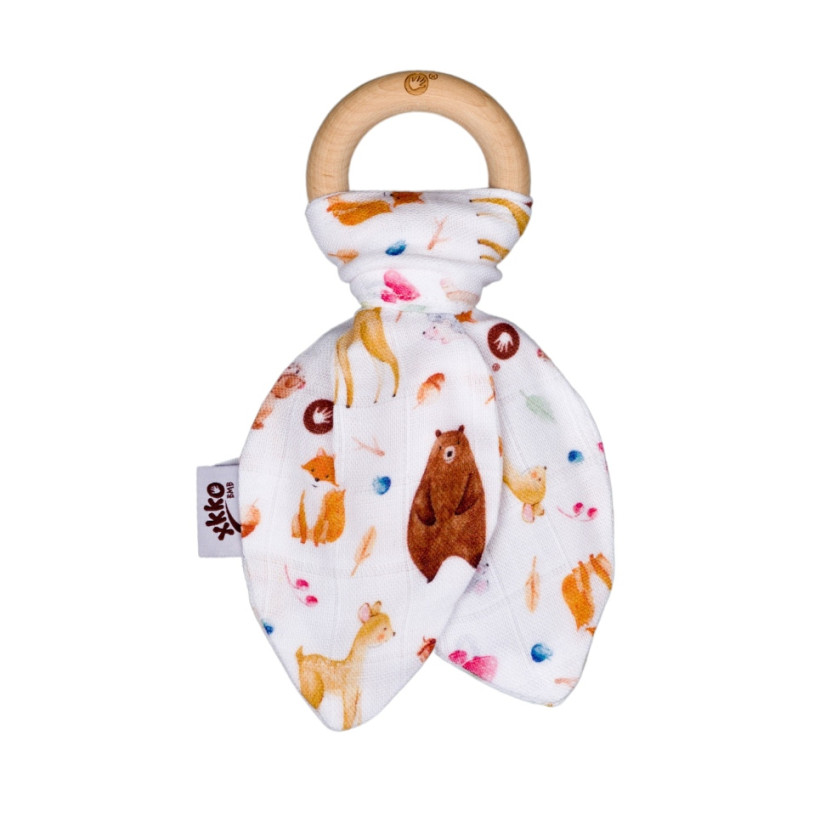 XKKO BMB Bamboo teether with Leaves Digi - Wild Forest