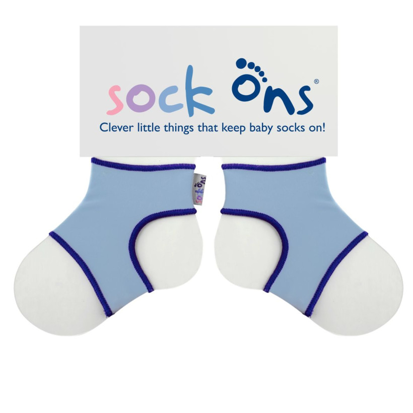 Sock Ons Baby Blue 6-12m