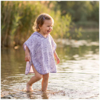 Bamboo Muslin Poncho XKKO BMB Safari - Lavender Aura
