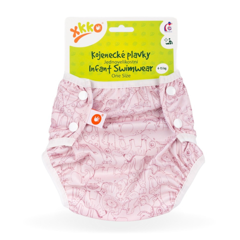 Infant swim nappy XKKO OneSize - Safari Mesa Rose