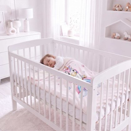 Spanish baby blanket XKKO LUX 75x100 - Rainbow Unicorn