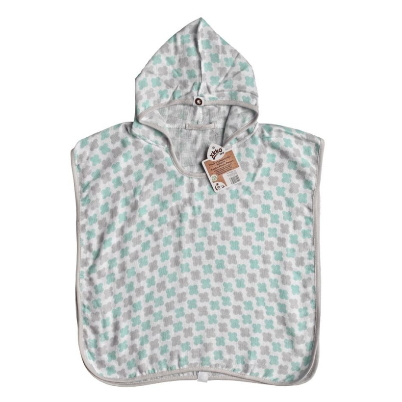 Bamboo Muslin Poncho XKKO BMB - Cross Mint