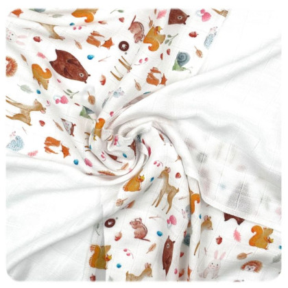 Bamboo muslins XKKO BMB 30x30 Digi - Wild Forest MIX 9pcs