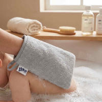 Organic cotton Terry Bath Glove XKKO Organic - Silver