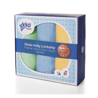 Organic Cotton Muslin Towels XKKO Organic 90x100 Old Times - Pastels For Boys