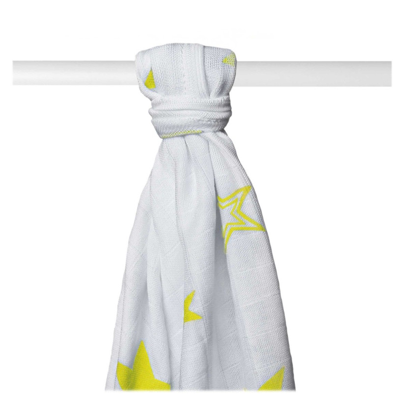 Bamboo muslin towel XKKO BMB 90x100 - Lemon Stars