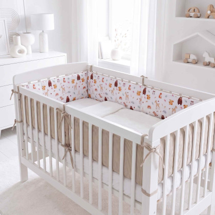 Crib Liner 360cm XKKO LUX - Wild Forest